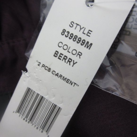 New John Meyer Womens 16W Berry Purple LS Ruffle Trim Blazer Sash NWT $300.00 XL - Picture 9 of 11